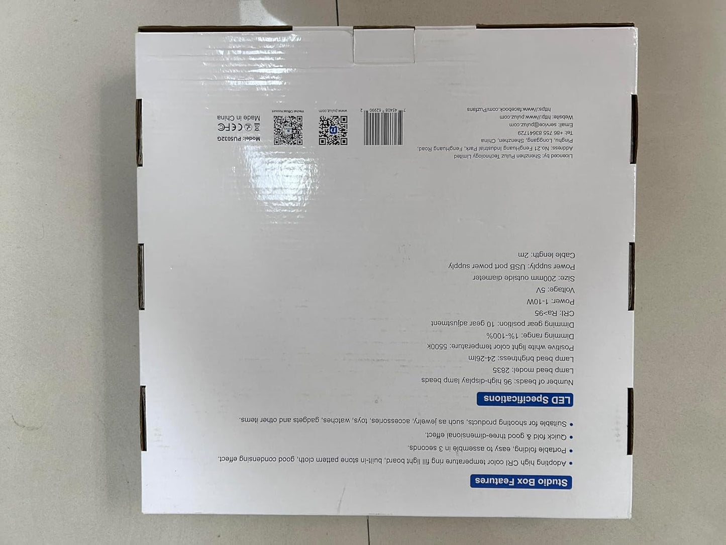 11.8" Photo Light Box, Portable Folding Light Box Photography for Product,Led Light Photo Box with 6 Colors Backdrops