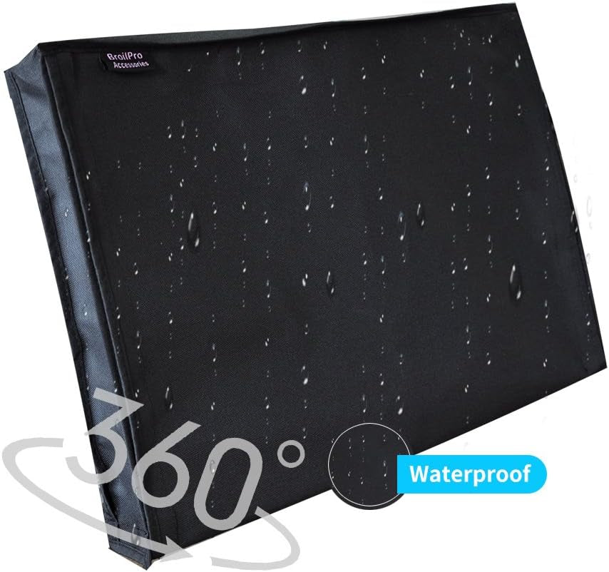 Outdoor 40"-43" TV Set Cover,Scratch Resistant Liner Protect LED Screen Best-Compatible with Standard Mounts and Stands (Black)