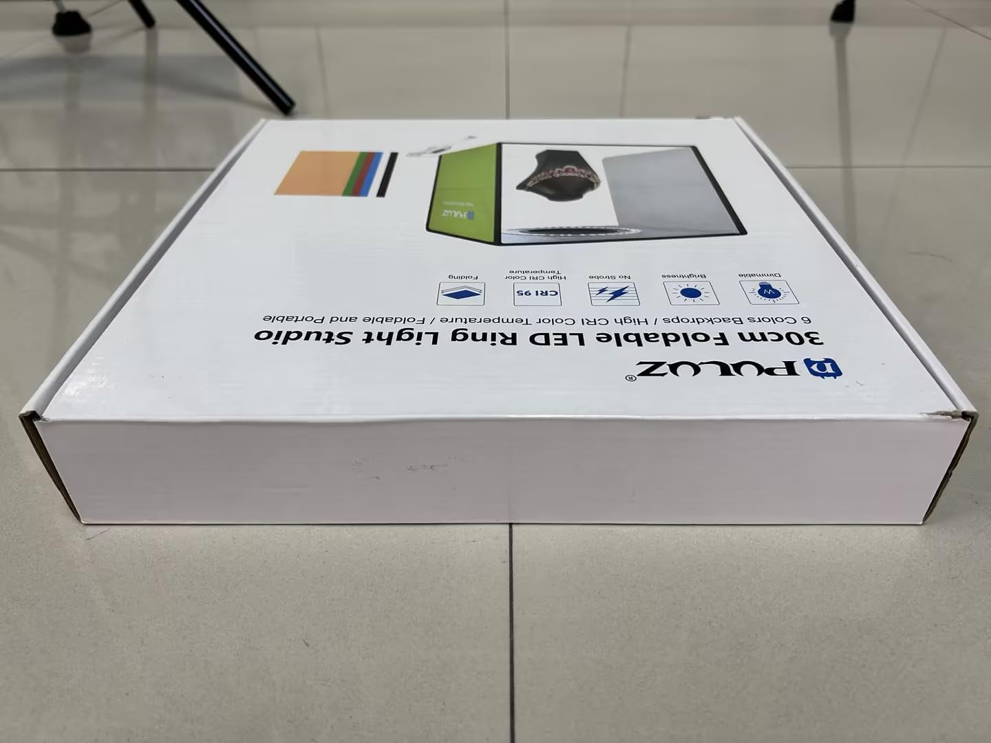 11.8" Photo Light Box, Portable Folding Light Box Photography for Product,Led Light Photo Box with 6 Colors Backdrops