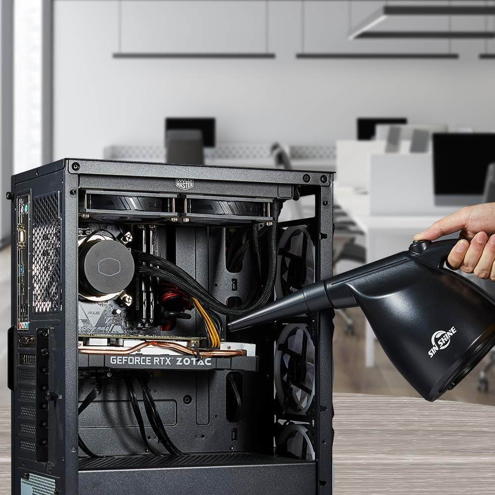 - Compressed Air 3.0- Multi-Use Electric Air Duster for Cleaning Dust, Hairs, Crumbs, Scraps for Laptop, Computer, Replaces Compressed Air Cans & Canned Air (Inky)