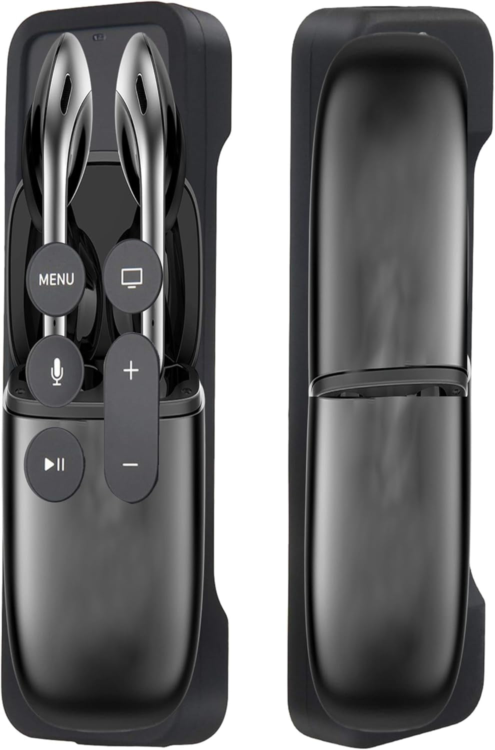 Remote Case Compatible Withr Bluetooth Headphones True Wireless Earbuds 60H Playback LED Power Display Earphones with Wireless Charging Case IPX5 Waterproof In-Ear Ear- Black