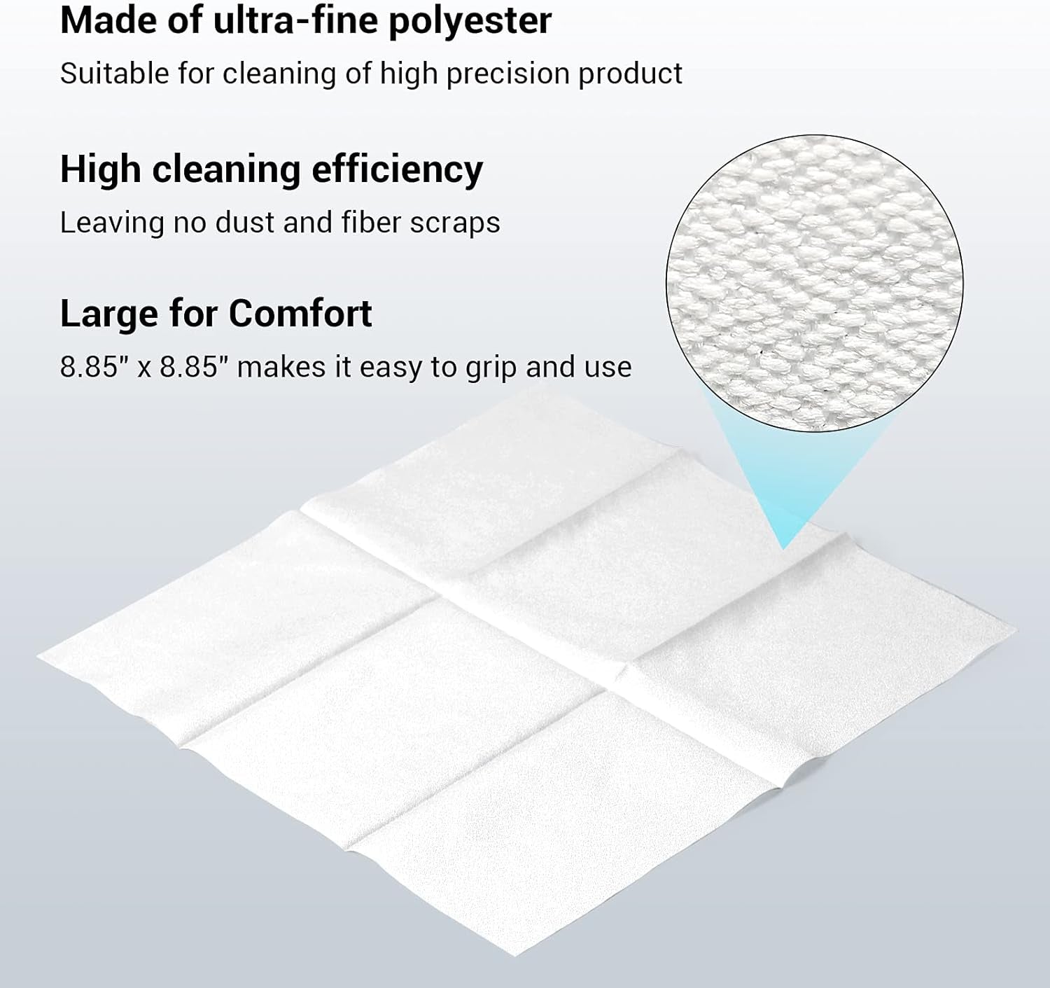 Selection Wet & Dry Cleaning Kit, Microfiber Lens Cloth & Wipe, Glass Cleaner Cloth for Electronics Camera Photography Screens Laptop, No Scratch Design, 15 Pack - 3302