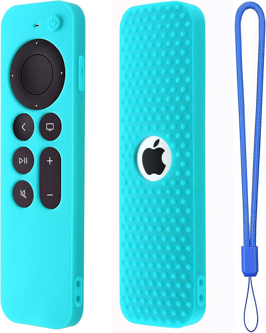 Silicone Cover Compatible with Apple TV Siri Remote 3Rd 2023 Shockproof Protective Case for Apple TV 4K 2Nd 2021 Remote Sleeve with Lanyard(Mint Green)