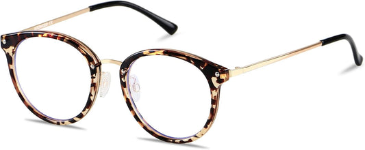 Oversized Blue Light Blocking Glasses Women Big round Computer Fake Bluelight Blocker Circle Frame Leopard