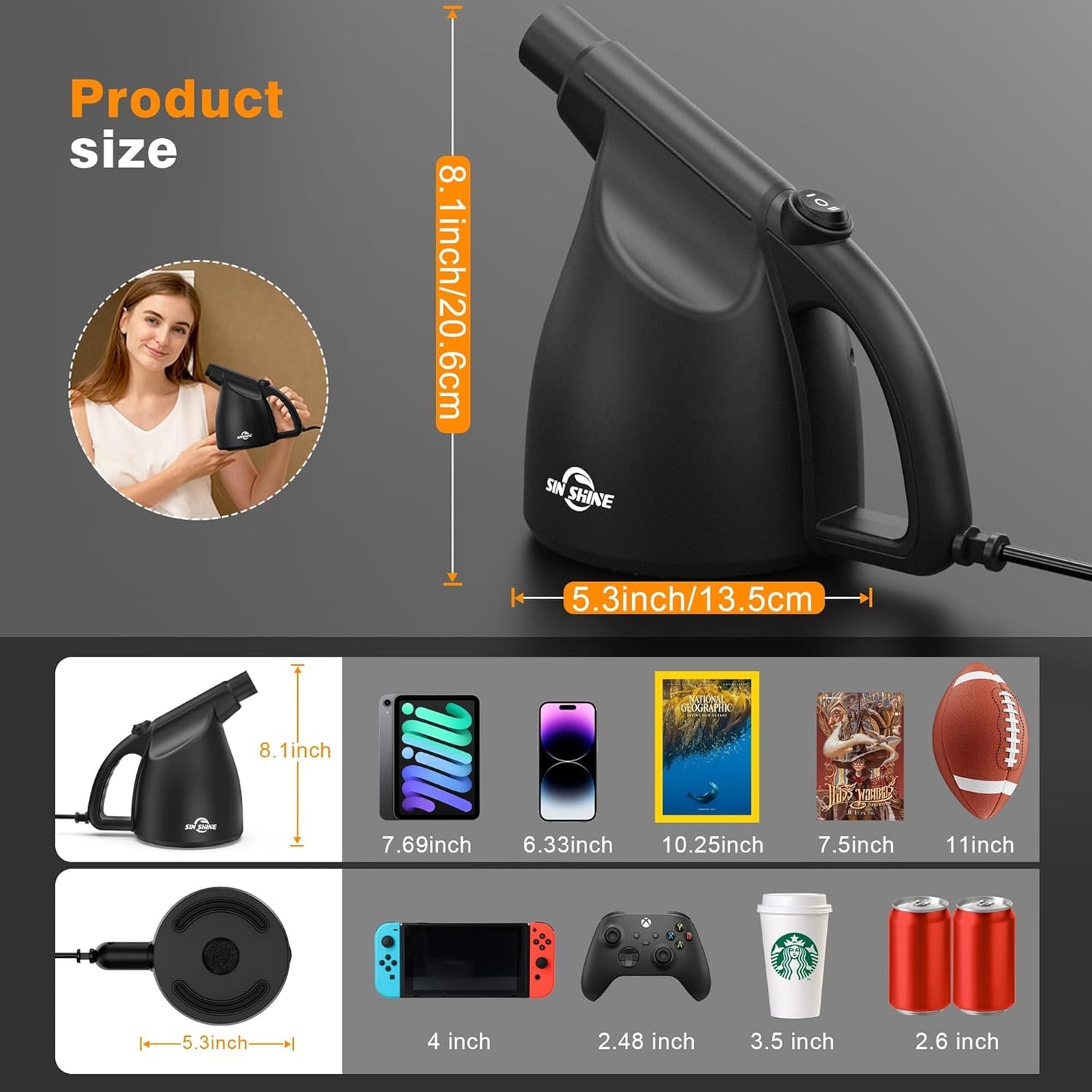 - Compressed Air 3.0- Multi-Use Electric Air Duster for Cleaning Dust, Hairs, Crumbs, Scraps for Laptop, Computer, Replaces Compressed Air Cans & Canned Air (Inky)